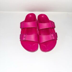 BIRKENSTOCK Arizona EVA Slides Girls 34 3 Beetroot Sandals Pink EVA Girl Shoes